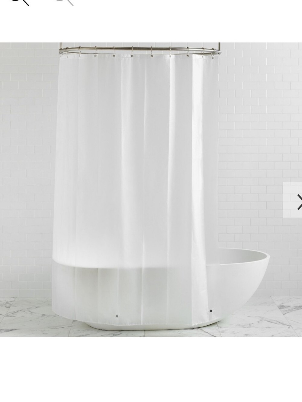 Pottery Barn EVA Vinyl Shower  Curtain Liner PVC Free 72 X 72